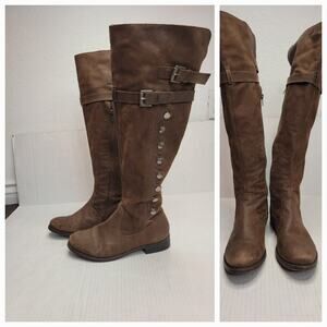 Born Captain Riding Boots Womens 9 Brown Leather Knee High Tall Equestrian